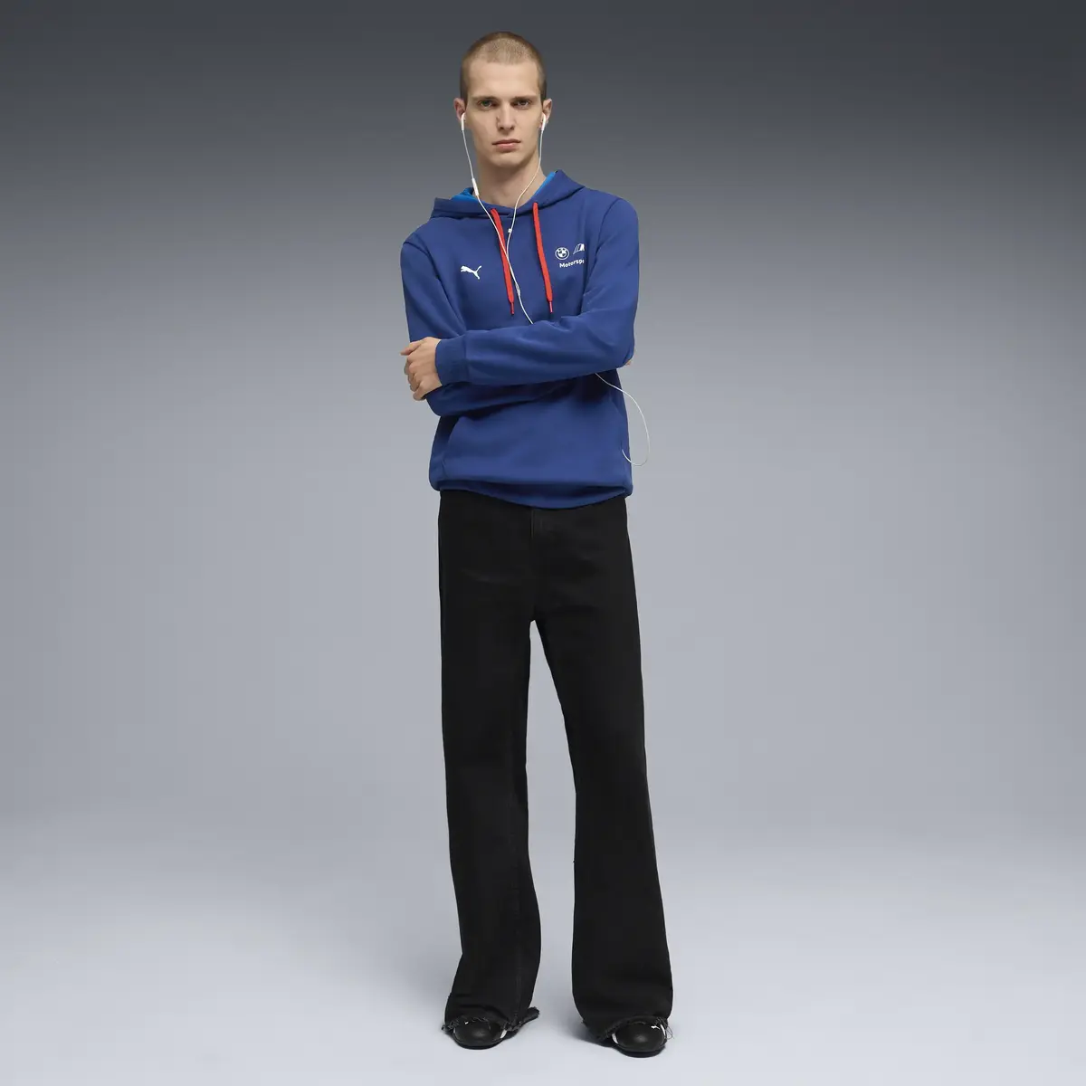 Puma BMW MMS Ess Hoodie Ft Mavi Erkek Sweatshirt