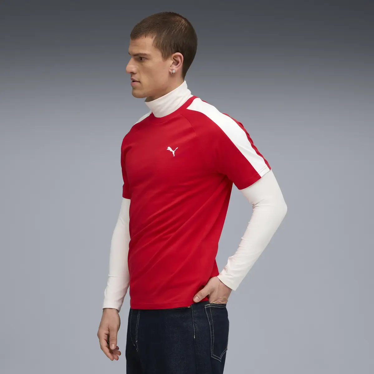 Puma T7 Tee Kırmızı Erkek T-Shirt