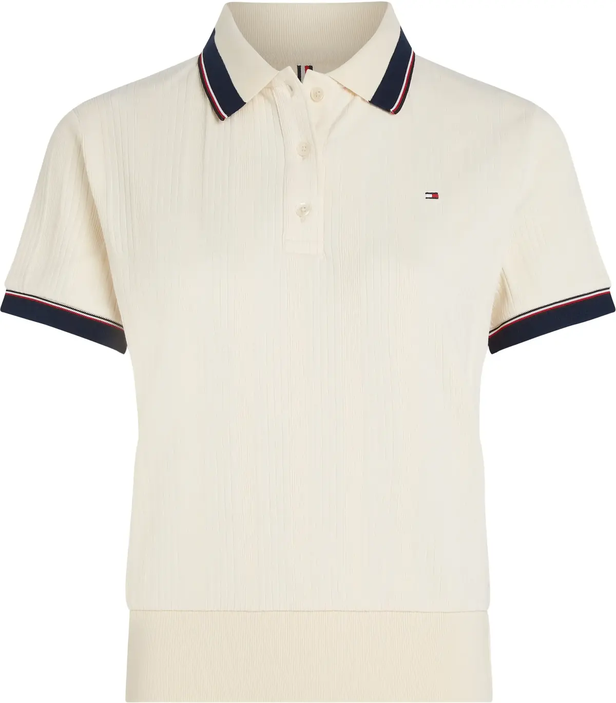 Tommy Hilfiger RWB REG POLO SS, AEF Bej Kadın T-Shirt & Polo