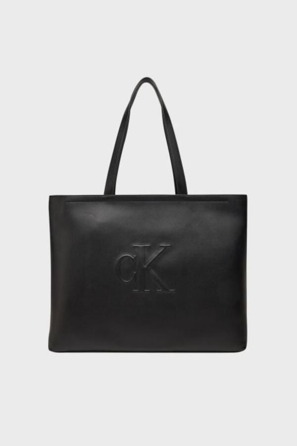 Calvin Klein SCULPTED SLIM TOTE34 Siyah Kadın El Çantası