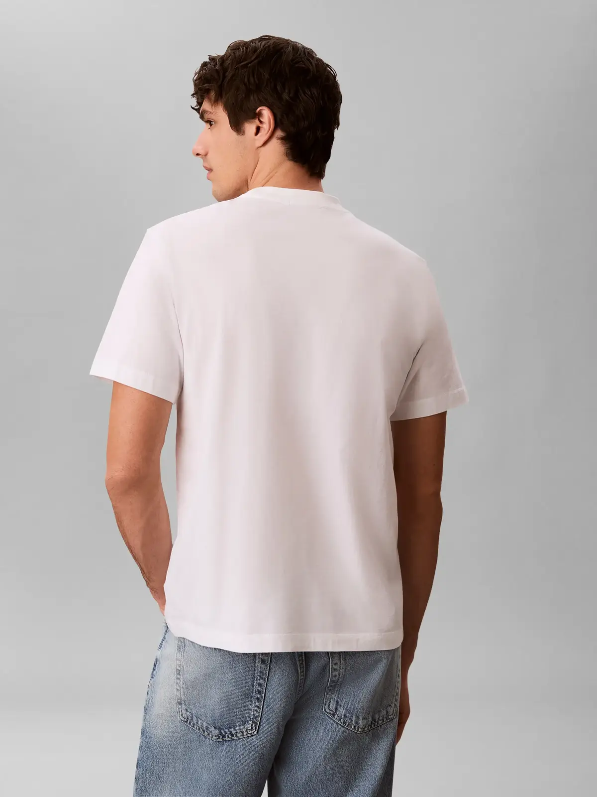 Calvin Klein SS 30S JERSEY EASY Beyaz Erkek Tişört