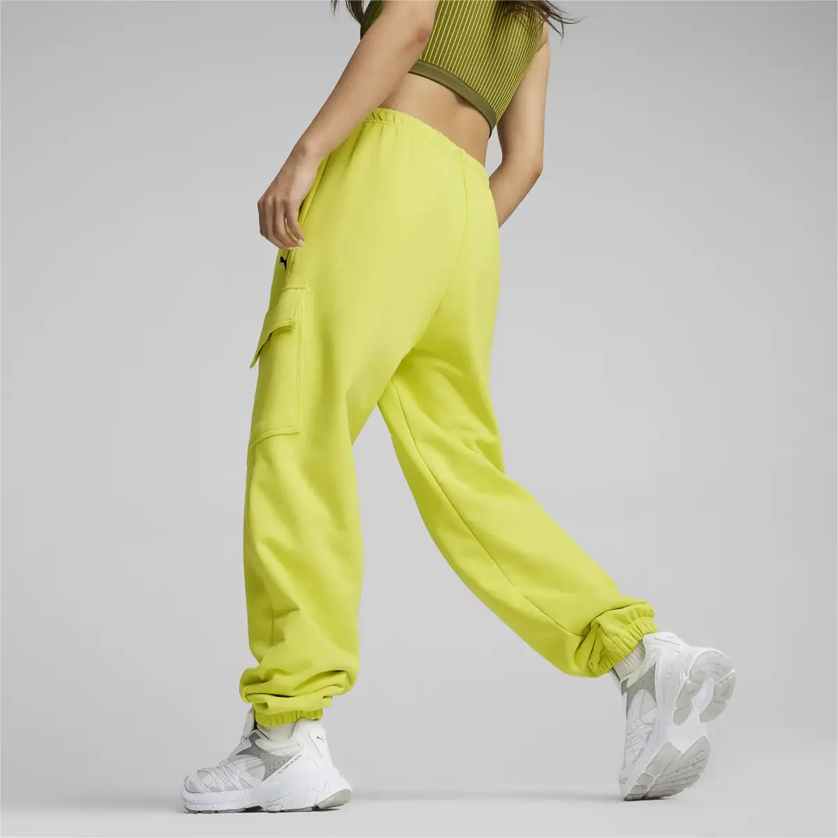 Puma Dare To Relaxed Cargo Sweatpants TR Sarı Kadın Eşofman Altı