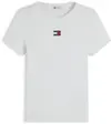 Tommy Hilfiger TJW SLIM BADGE RIB T, YBL Beyaz Kadın T-Shirt & Polo