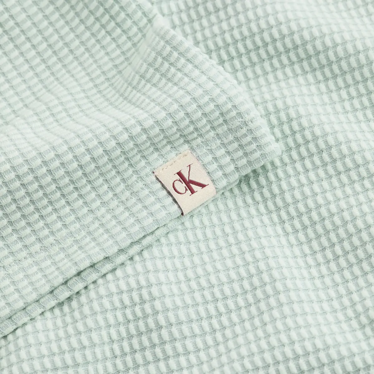 Calvin Klein WAFFLE SHORT SLEEVE, CDV Yeşil Kadın T-Shirt & Polo