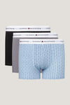Tommy Hilfiger 3P TRUNK PRINT, 0UI Mavi 3'lü Erkek Boxer