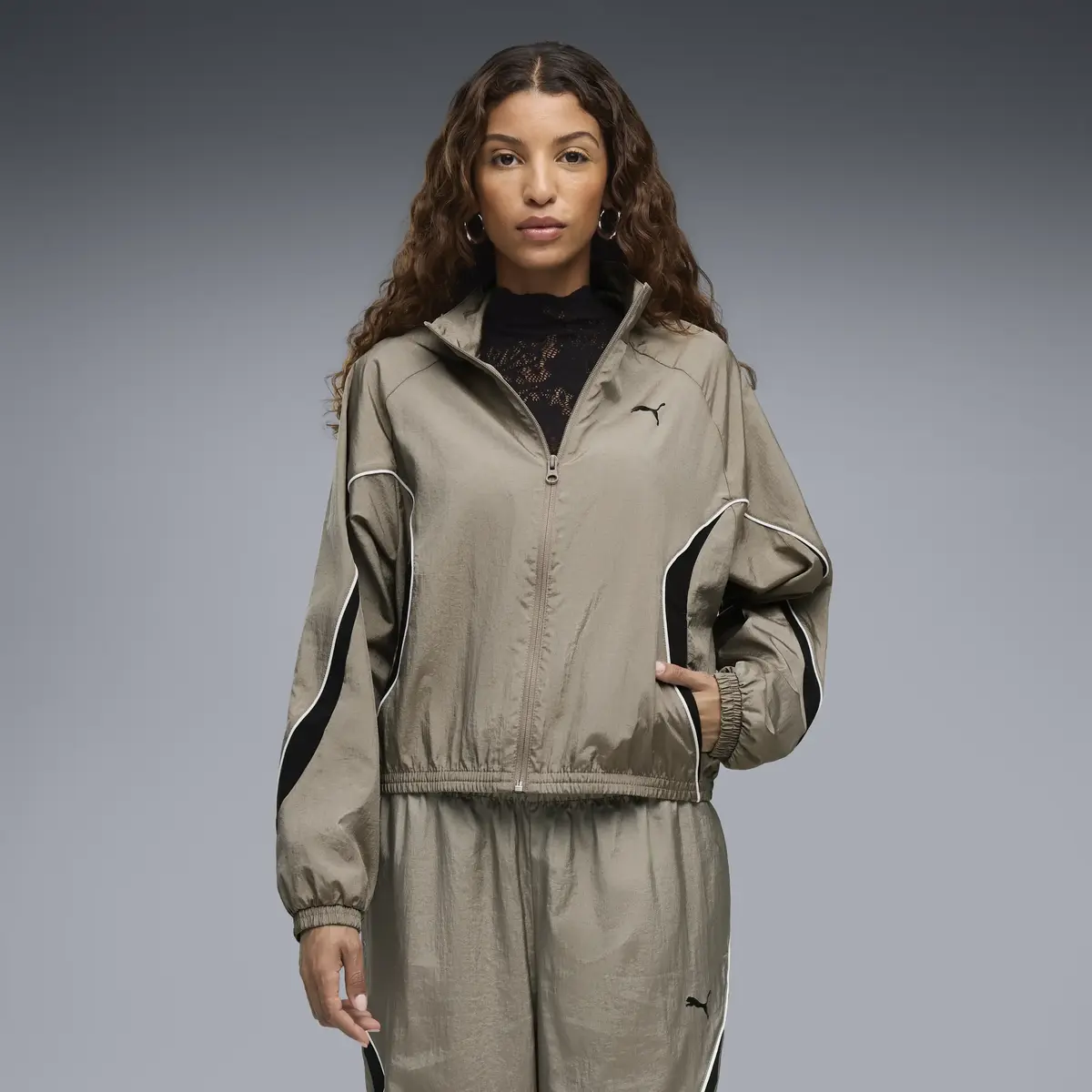 PUMA PUMA SPORT Woven Jacket Bej Kadın Ceket