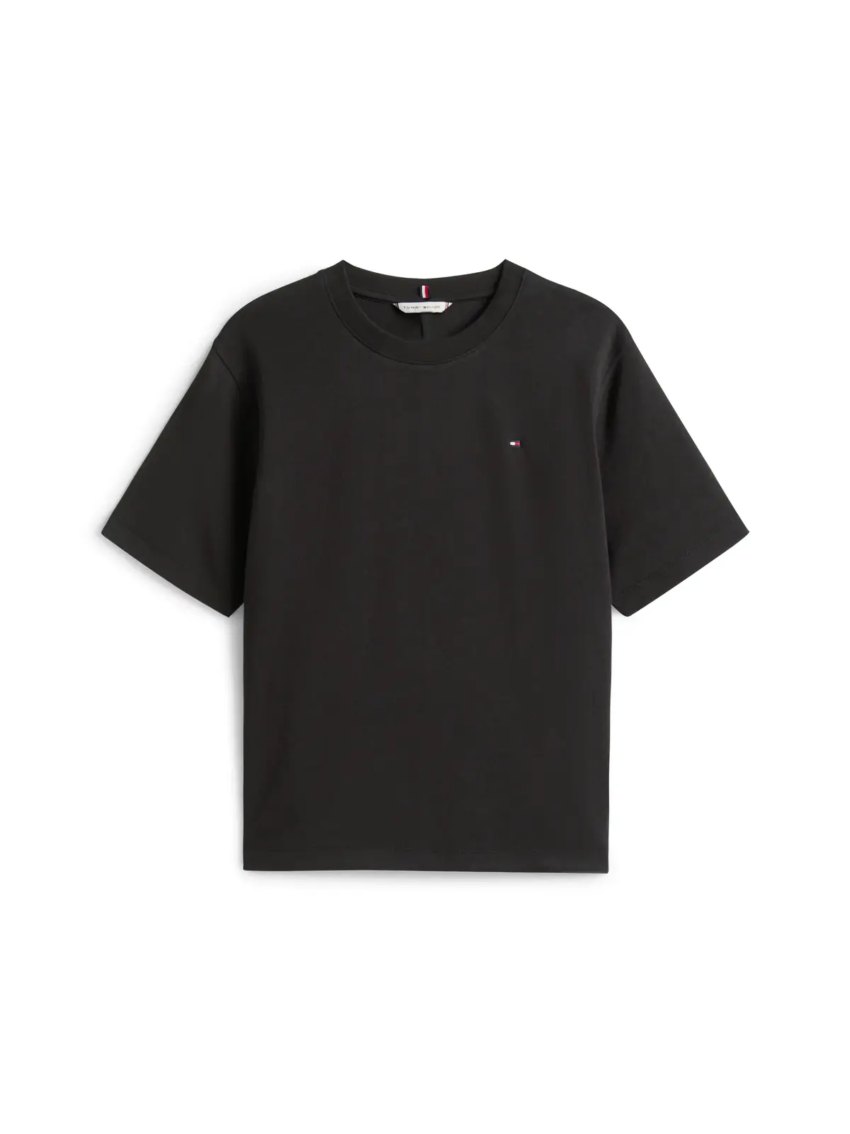 Tommy Hilfiger MODERN INTERLOCK BOX, BDS Siyah Kadın T-Shirt