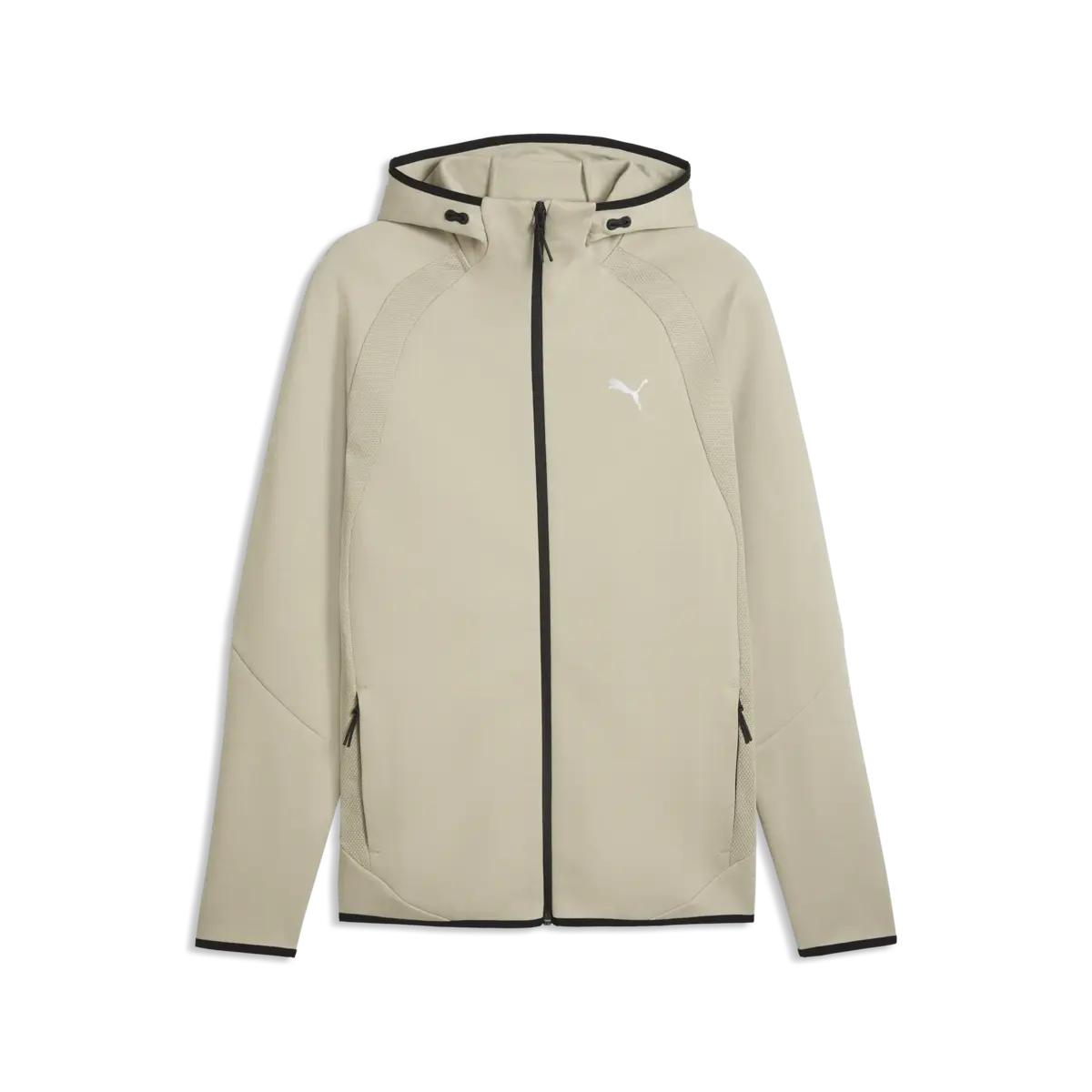 PUMA EVOSTRIPE FZ Hoodie DK Pebble Gray Bej Erkek Sweatshirt