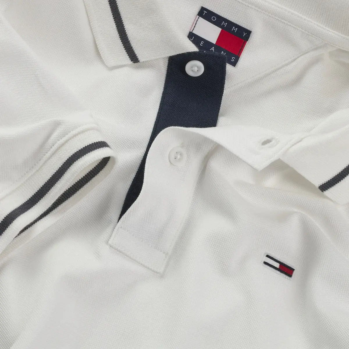 Tommy Hilfiger TJM REG TIPPED POLO, YBL Beyaz Erkek T-Shirt & Polo