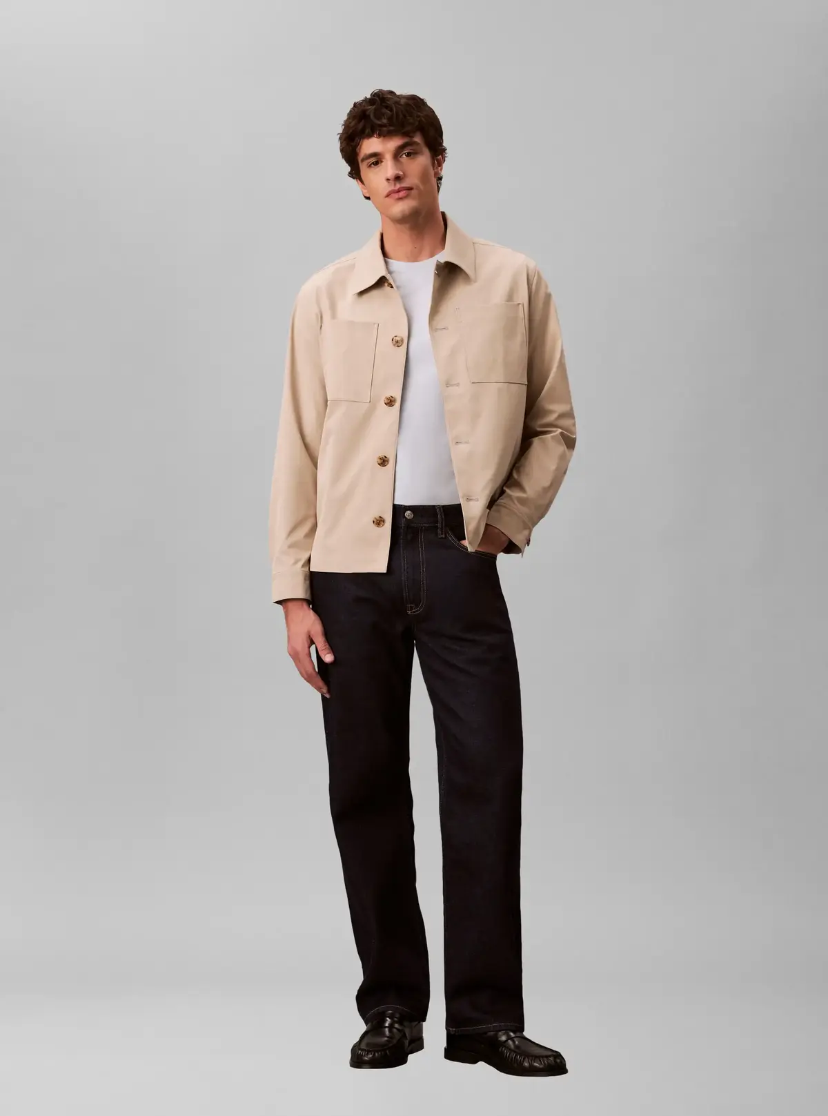 Calvin Klein SS SLIM STRETCH COTT, CIQ Mavi Erkek T-Shirt