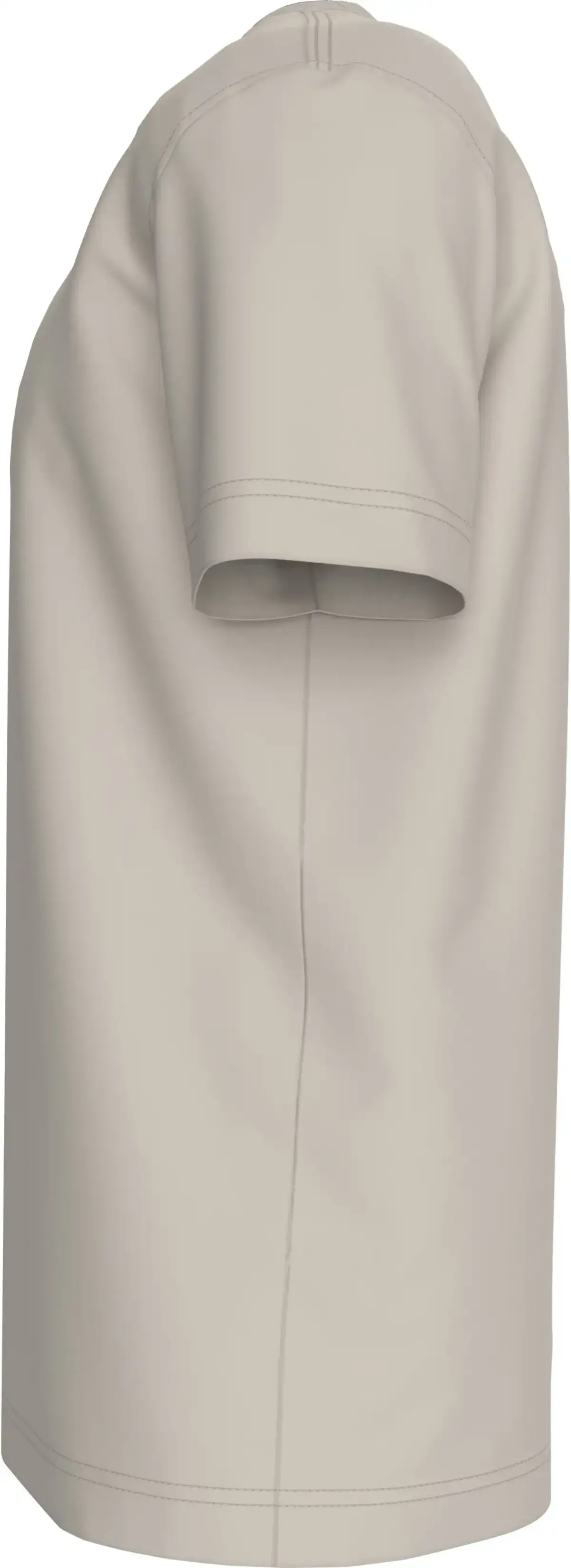 Calvin Klein SMALL CK BOX TEE, PDH Krem Erkek T-Shirt & Polo