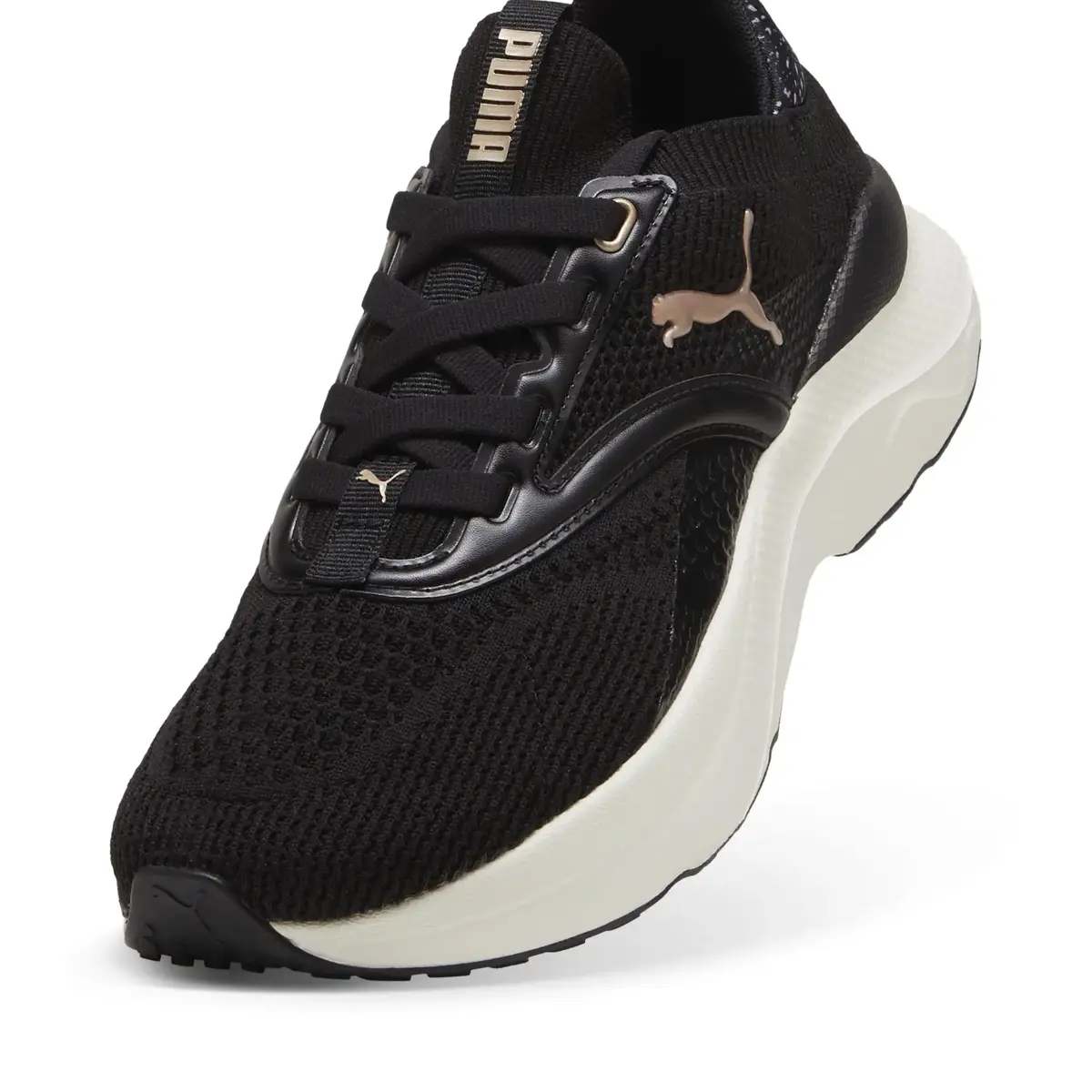 Puma Softride Mayve Leopard Wns Siyah Kadın Yürüyüş ve Koşu Ayakkabısı