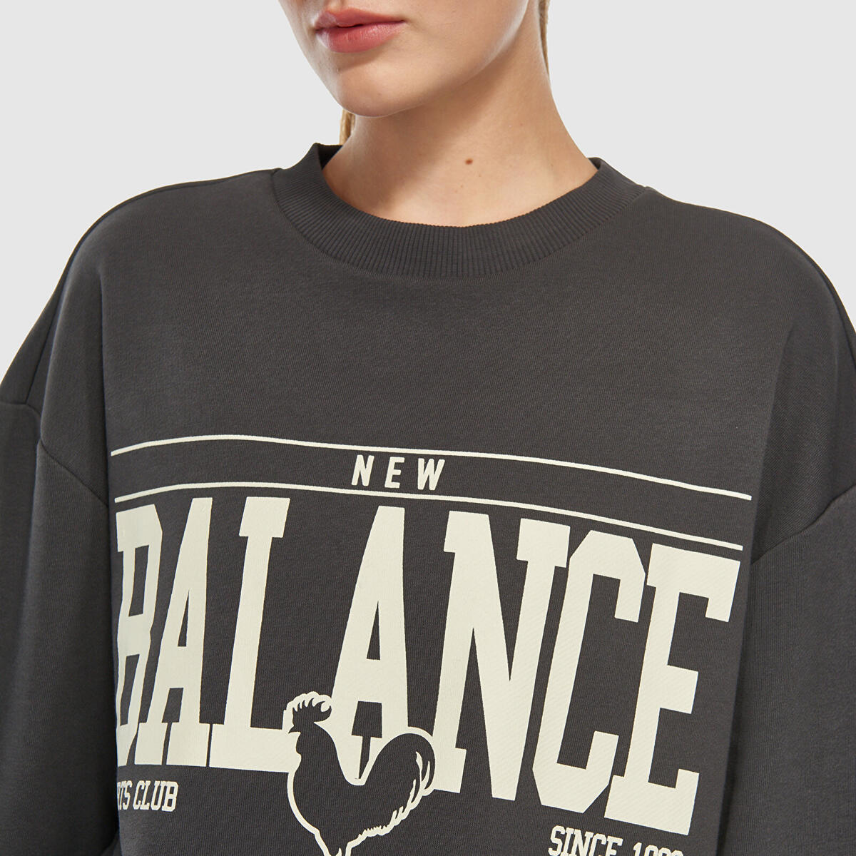 New Balance UNC3401 Kadın Antrasit Sweatshirt