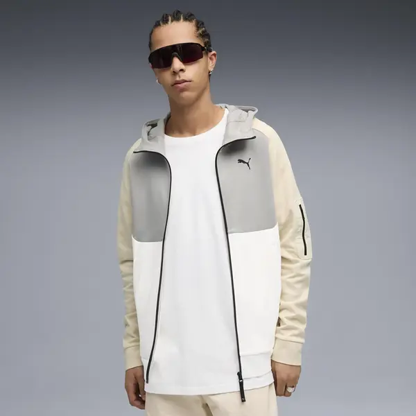 Puma PUMATECH FZ Hoodie Krem Erkek Fermuarlı Üst