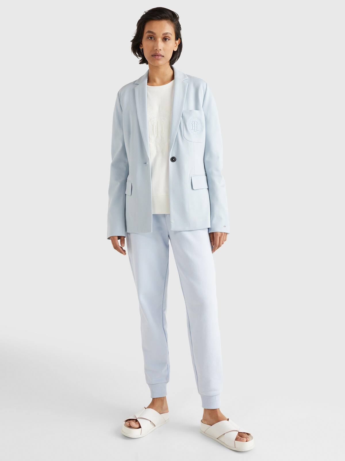 Tommy Hilfiger PUNTO MILANO EMBRO S Kadın Mavi Blazer