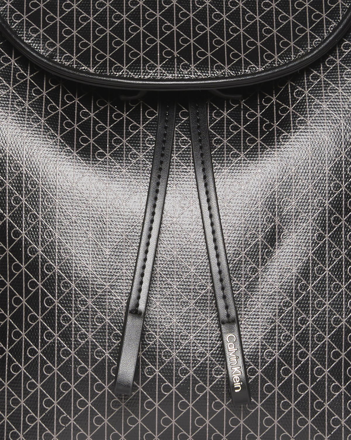 Calvin Klein EMBLEM AOP FLAP BACKPACK Siyah Kadın Çanta