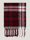 Tommy Hilfiger TOMMY CHECK SCARF Kadın Kırmızı Atkı