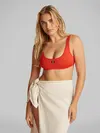 Calvin Klein BRALETTE-RP Kırmızı Kadın Bralet Bikini Üstü
