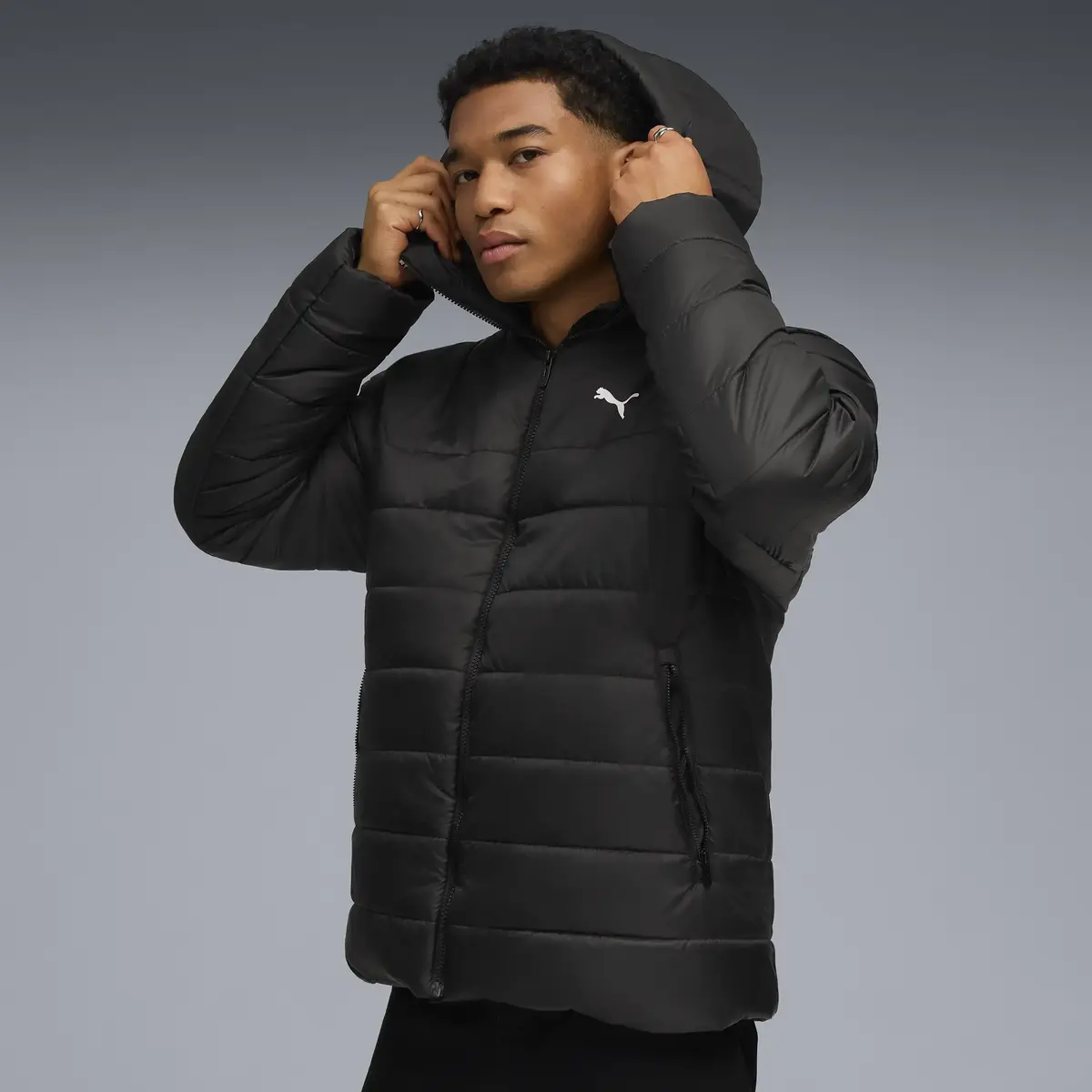Puma ESS Hooded Padded Jacket Siyah Erkek Sweatshirt