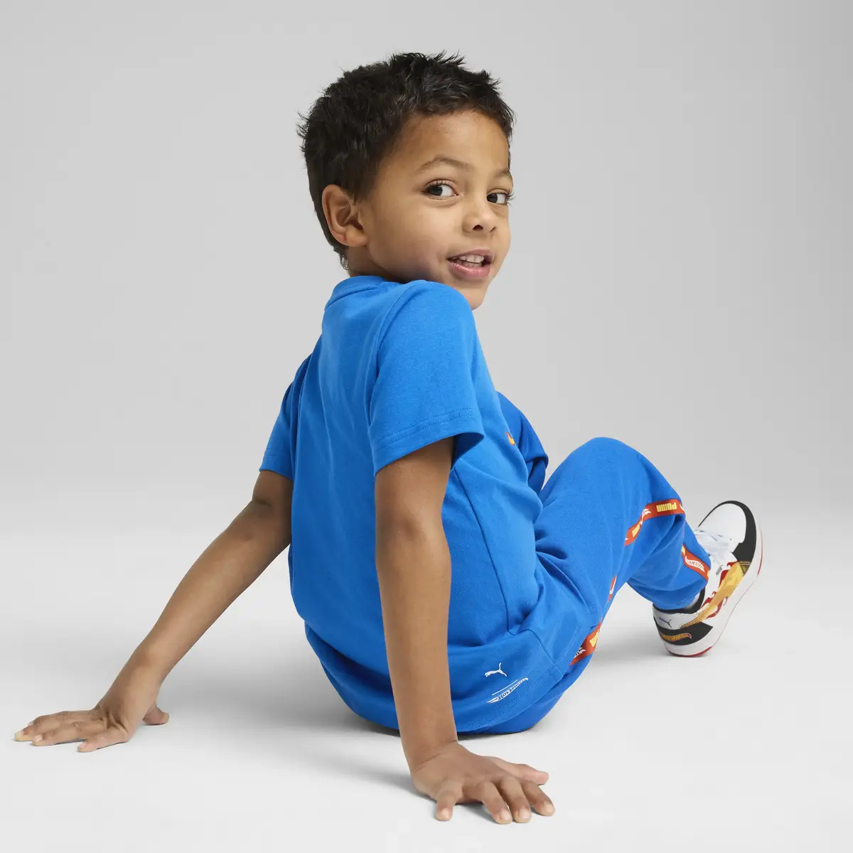 Puma X HOT WHEELS Tee Mavi Erkek Çocuk T-Shirt & Polo