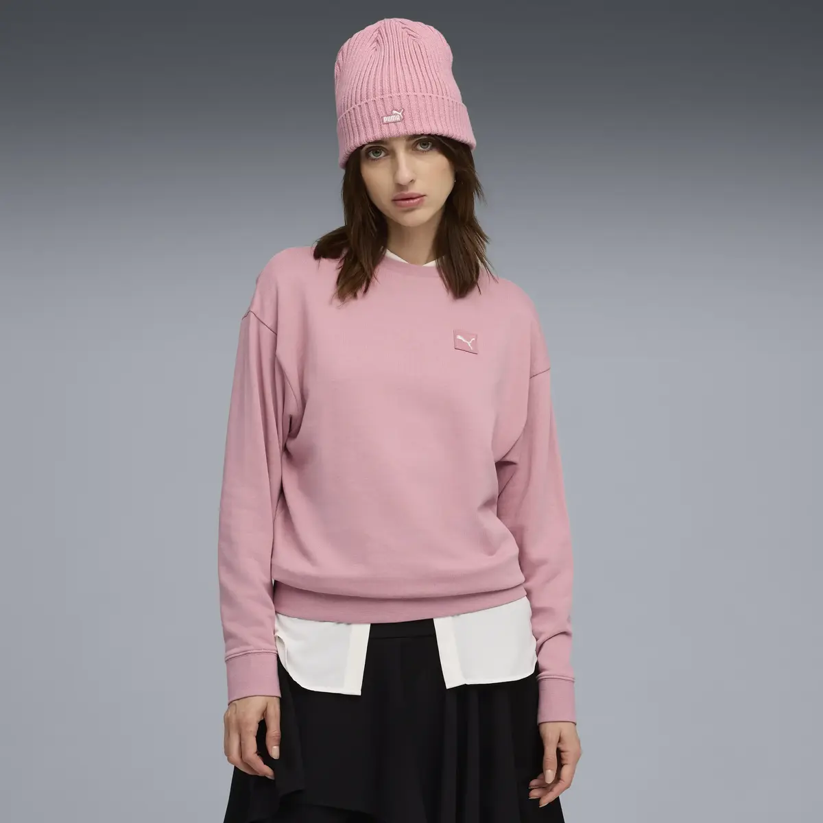 Puma ESS ELEVATED Comfort Crew Pembe Kadın Eşofman Altı