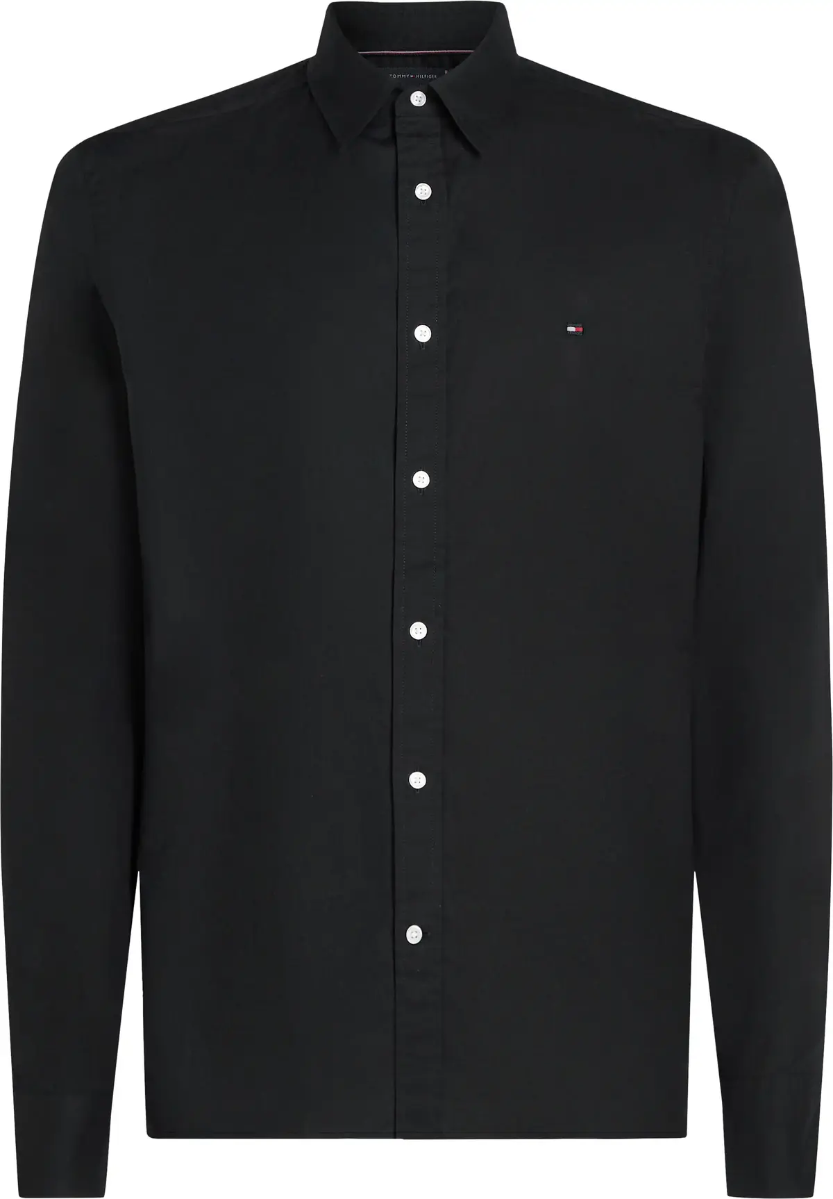 Tommy Hilfiger FLEX POPLIN KENT COL, BDS Siyah Erkek Gömlek