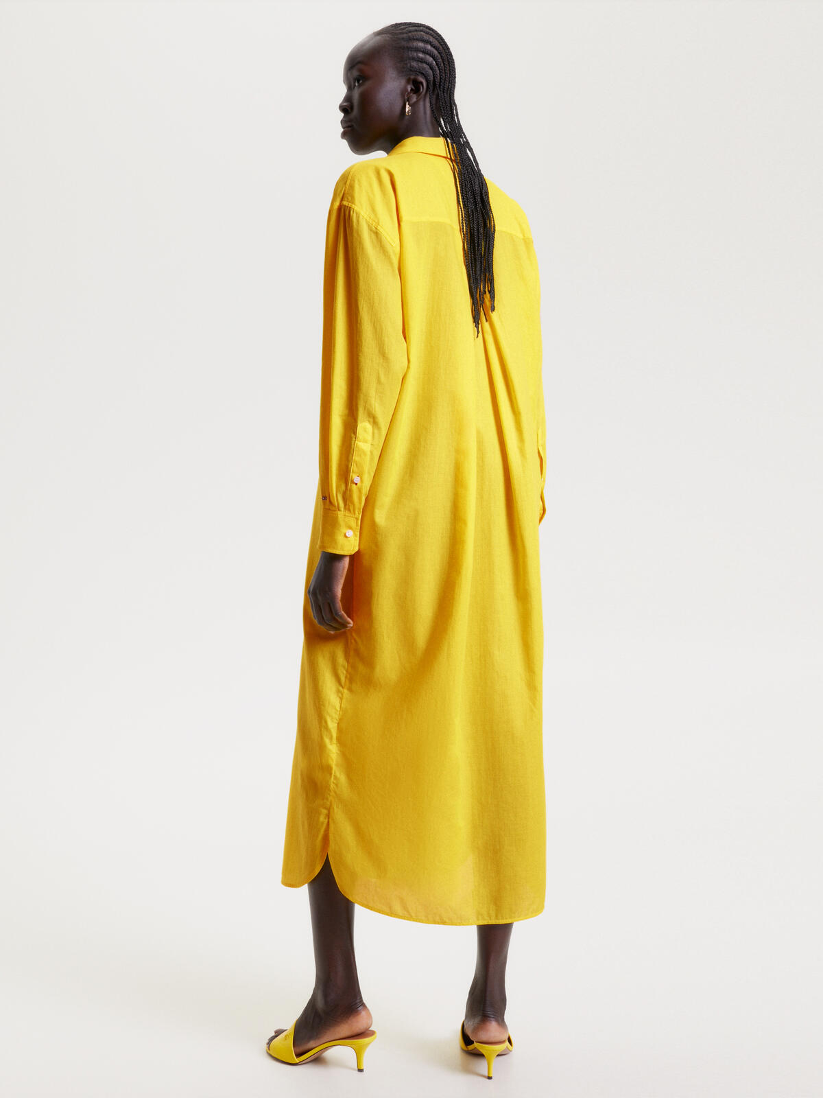 Tommy Hilfiger VOILE OVERSIZED LONG Kadın Sarı Elbise