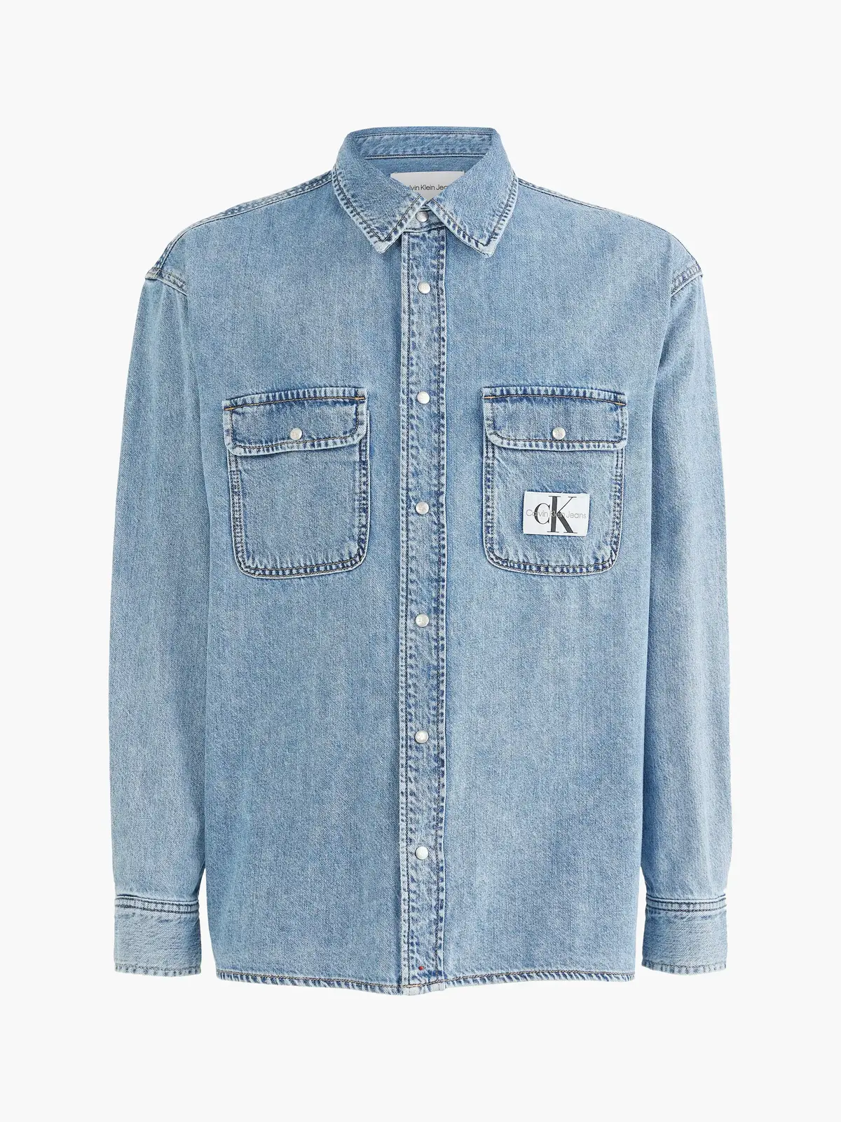 Calvin Klein OVERSIZED DENIM SHIR Erkek Mavi Gömlek