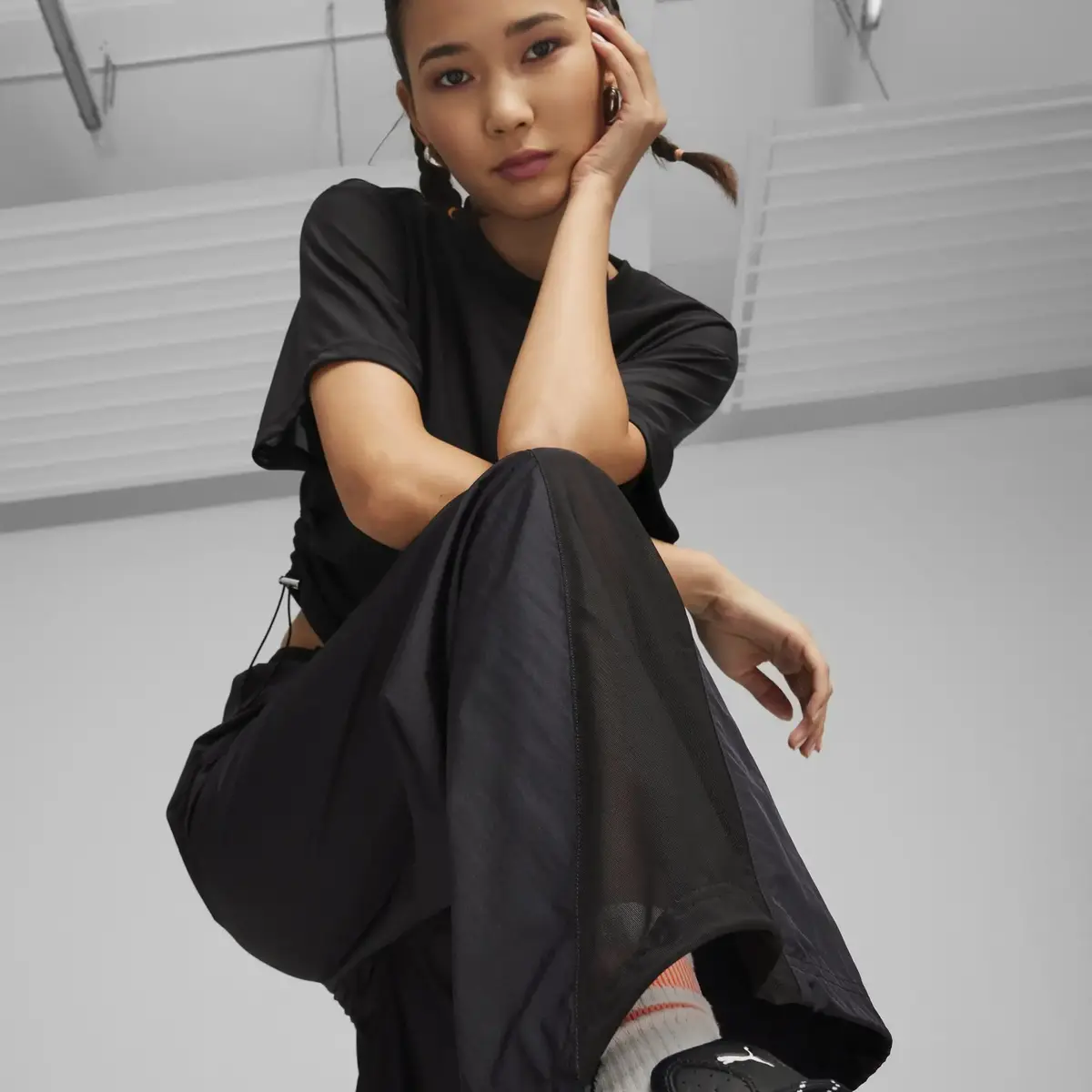 Puma DARE TO Parachute Pants Siyah Kadın Pantolon