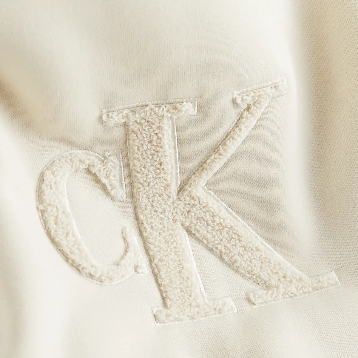 Calvin Klein CHENILLE CK HWK DRES Kadın Beyaz Elbise