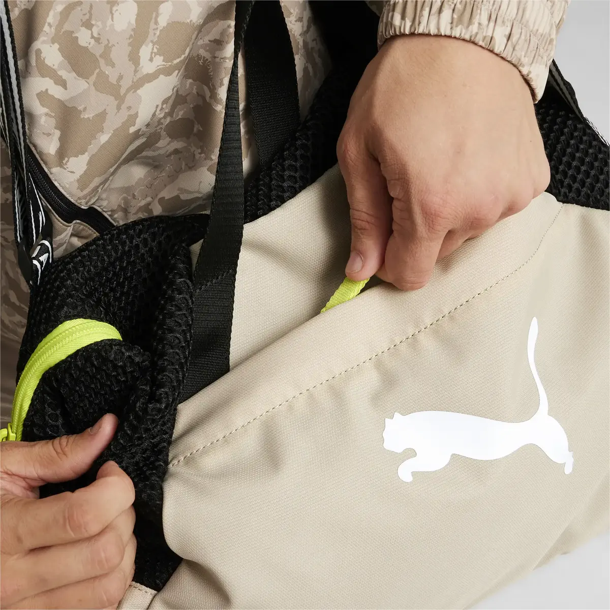 Puma AT ESS Grip Bag Bej Spor Çantası