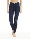 Calvin Klein HIGH RISE SUPER SKIN Kadın mavi Kot Pantolon