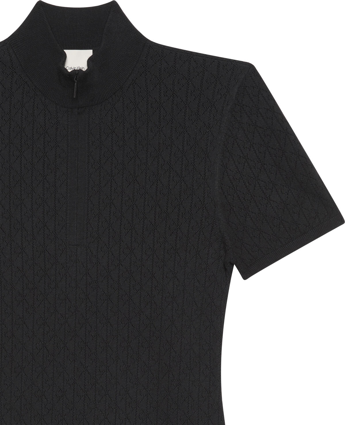 Calvin Klein Sporty 1/4 Zip Mini Sweater Dres Siyah Kadın Elbise Calvin Klein Sporty 1/4 Zip Mini Sweater Dres Siyah Kadın Elbise