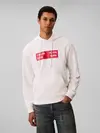 Calvin Klein LS EU 350TERRY CKNY, YAF Beyaz Erkek Hoodie