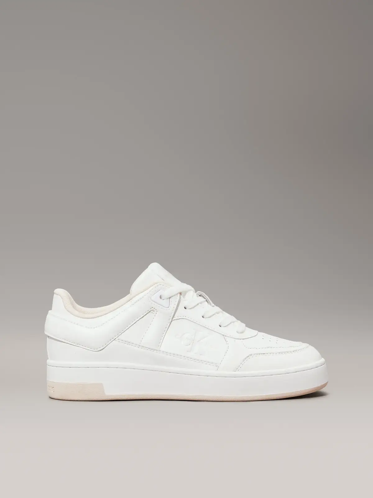 Calvin Klein BASKET CUPSOLE LOW M, 0LA Beyaz Kadın Spor Ayakkabı & Sneaker