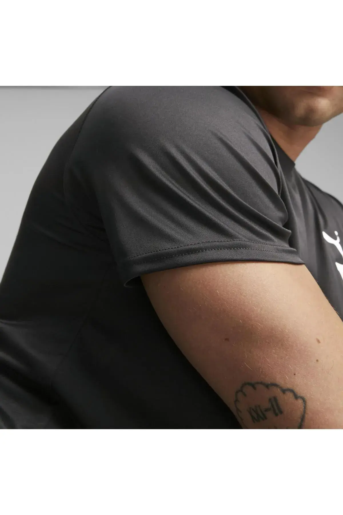 Puma Fit Poly Logo Tee Siyah Erkek T-Shirt