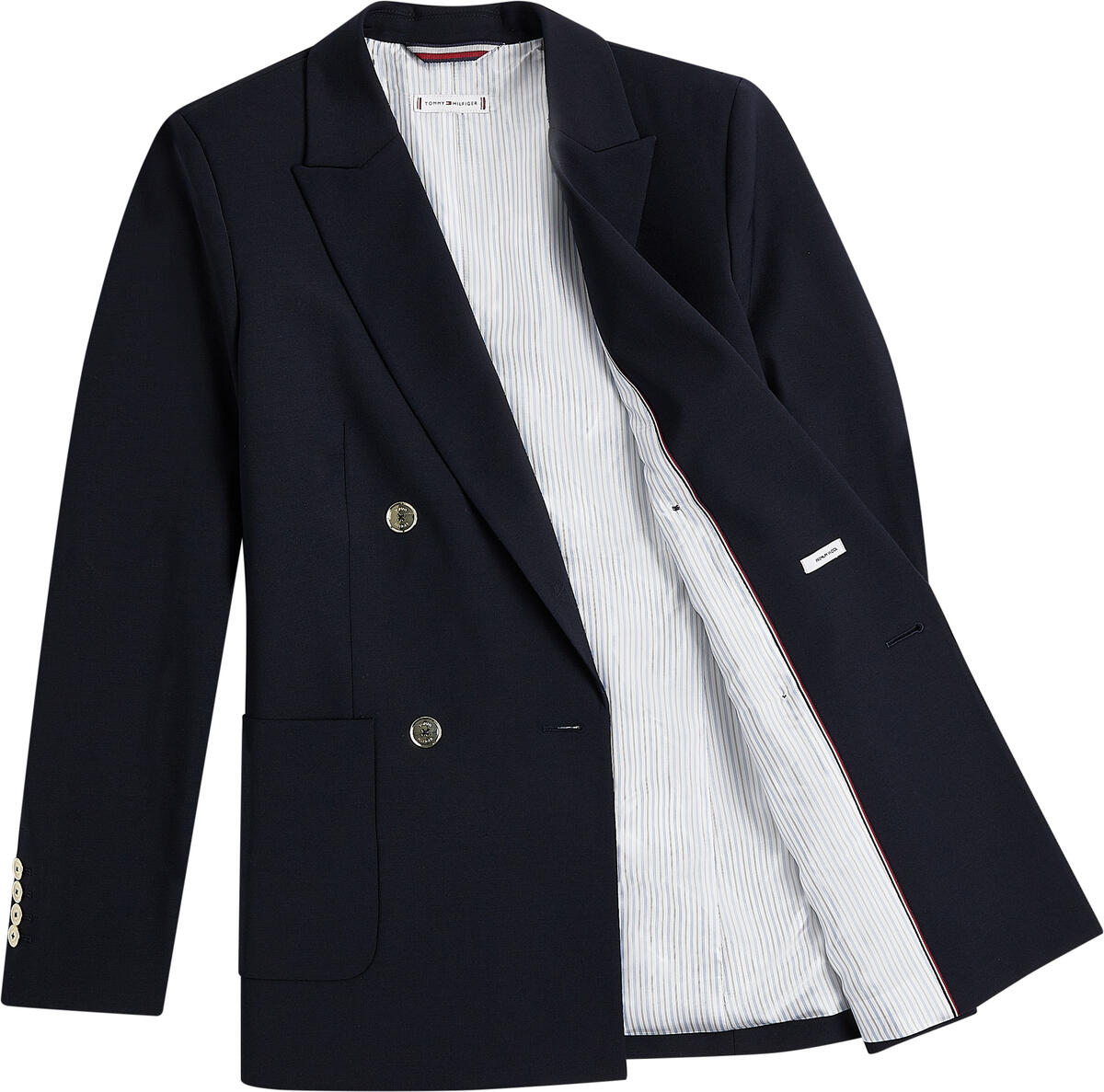 Tommy Hilfiger WOOL BLEND GOLD BUTT Kadın Siyah Blazer