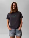 Calvin Klien SS CLASSIC HANDWRITI, 4XN Gri Kadın T-Shirt