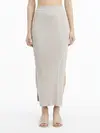 Calvin Klein ICONIC RIB MAXI SKIR Kadın Krem Etek