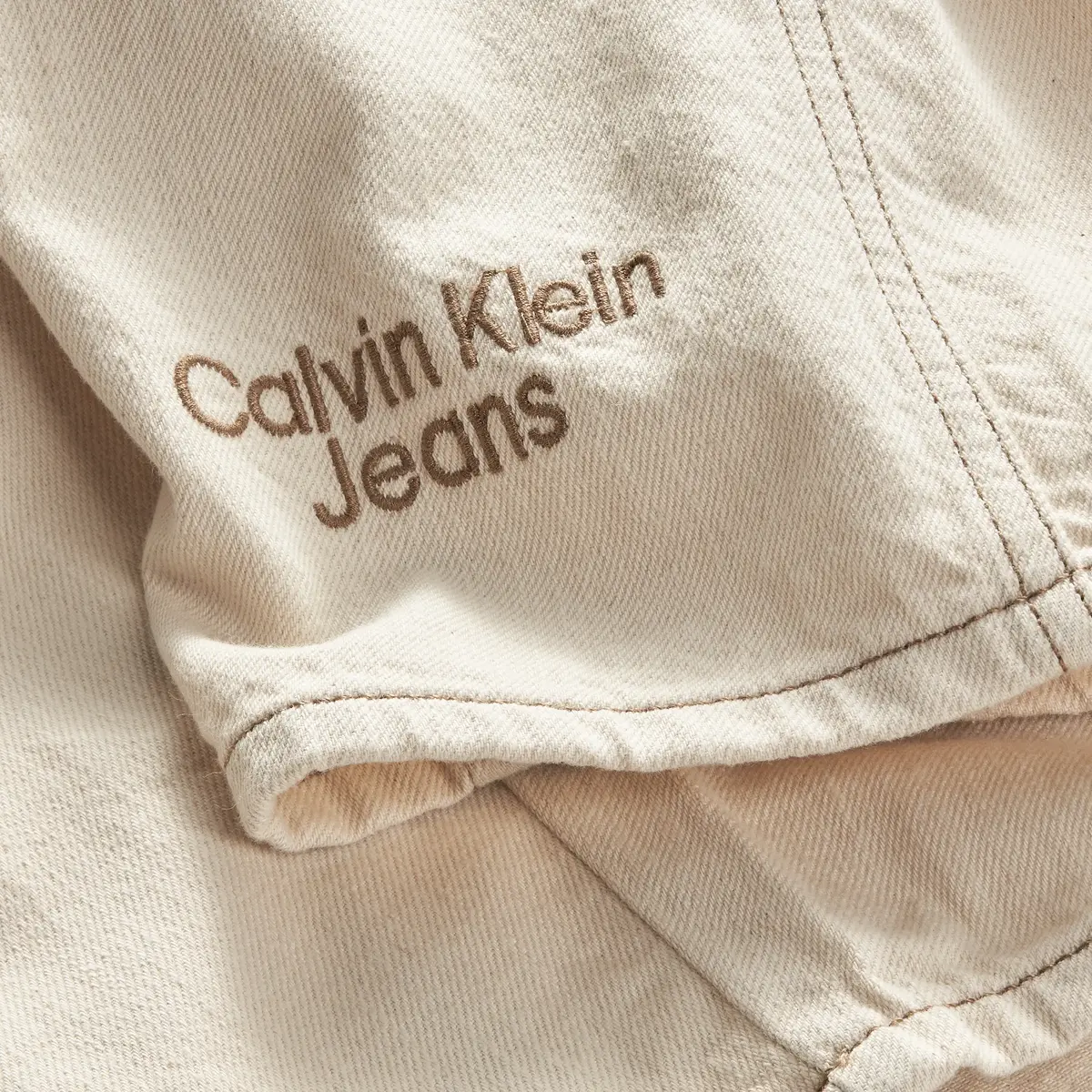 Calvin Klein DENIM RLXD ECRU SHOR Erkek Krem Şort