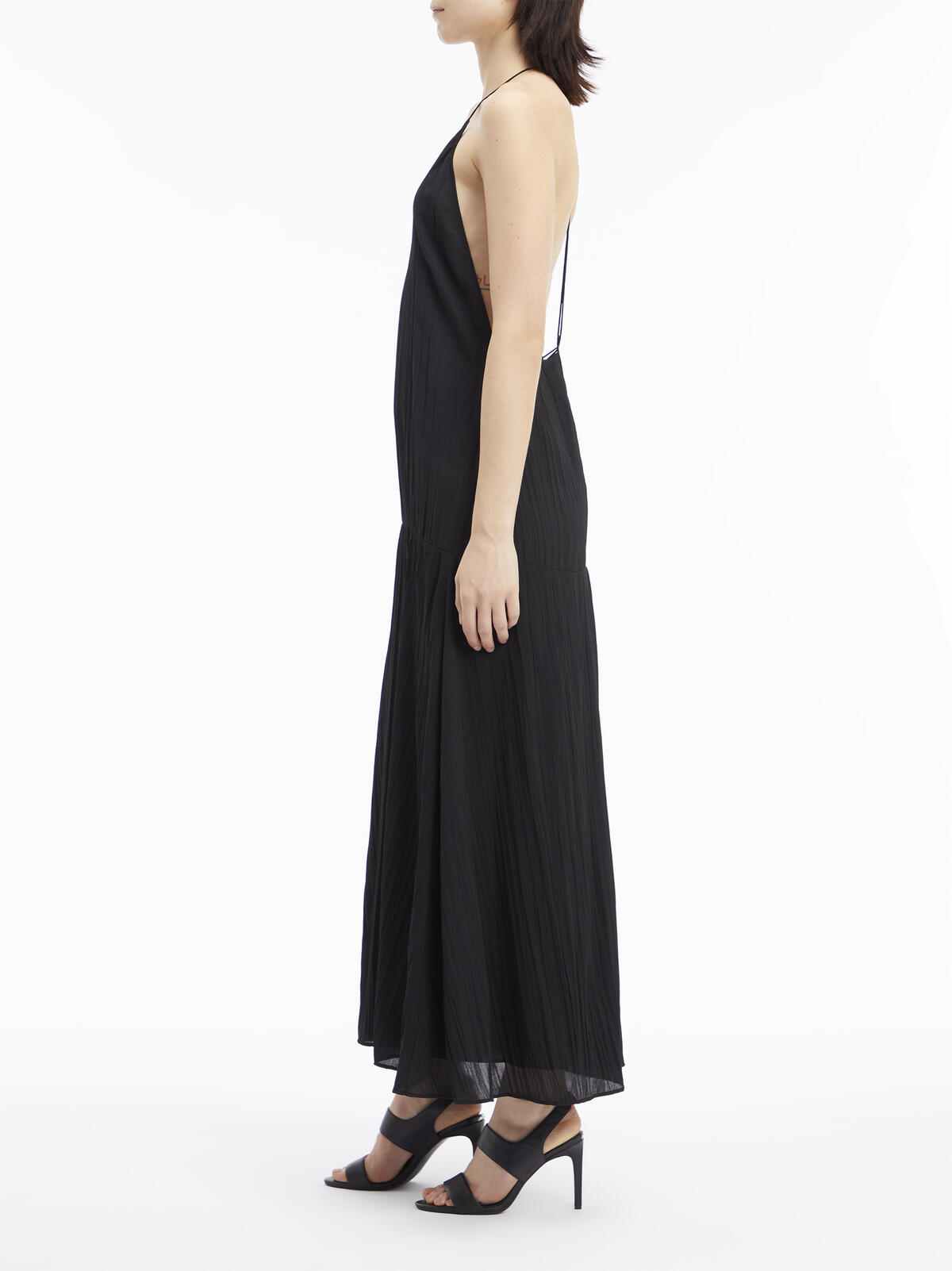 Calvin Klein SUMMER TEXTURED SLI Kadın Siyah Elbise