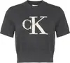 Calvin Klein CHUNKY COTTON GRAPHIC VEST Kadın Gri T-Shirt