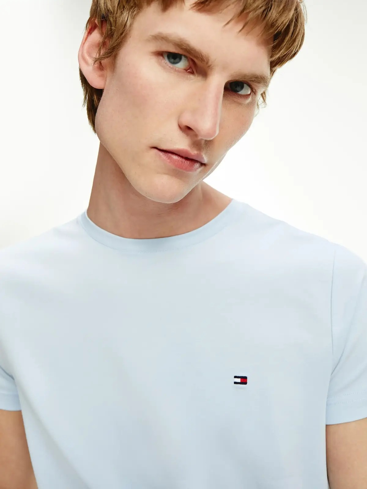 Tommy Hilfiger STRETCH SLIM FIT TEE Erkek Mavi T-Shirt