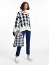 Tommy Hilfiger HOUNDSTOOTH RELAXED Kadın Bej Kazak