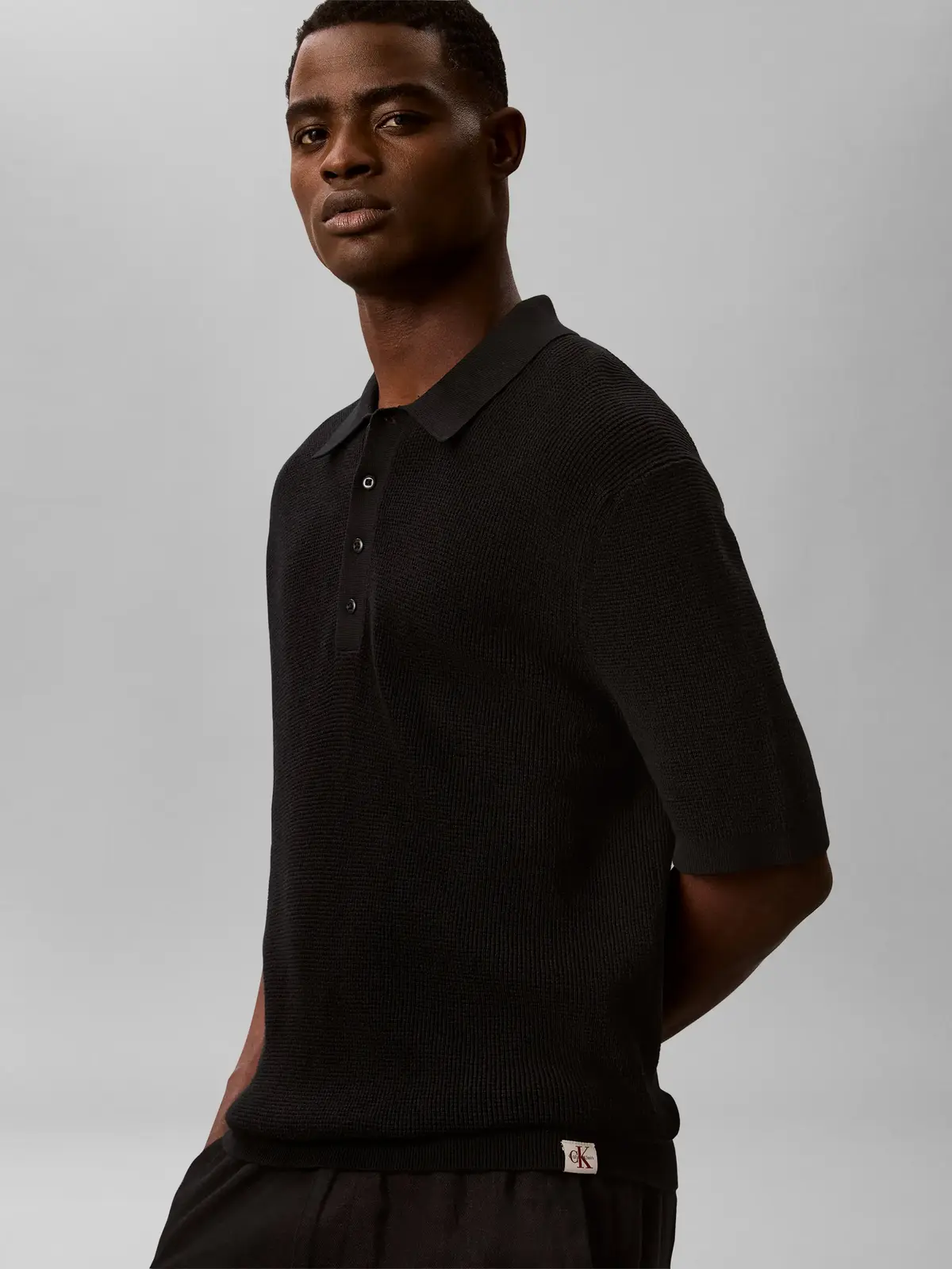 SS COTTON WAFFLE POL, UB1