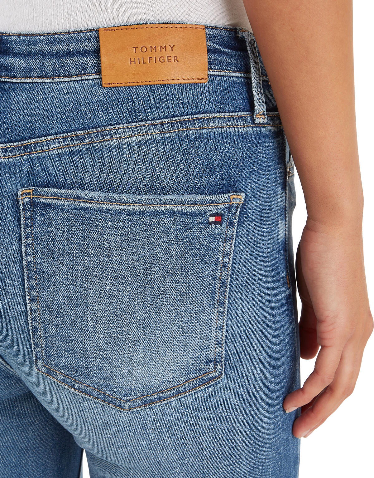 Tommy Hilfiger BOOTCUT HW LEO Kadın Mavi Kot Pantolon