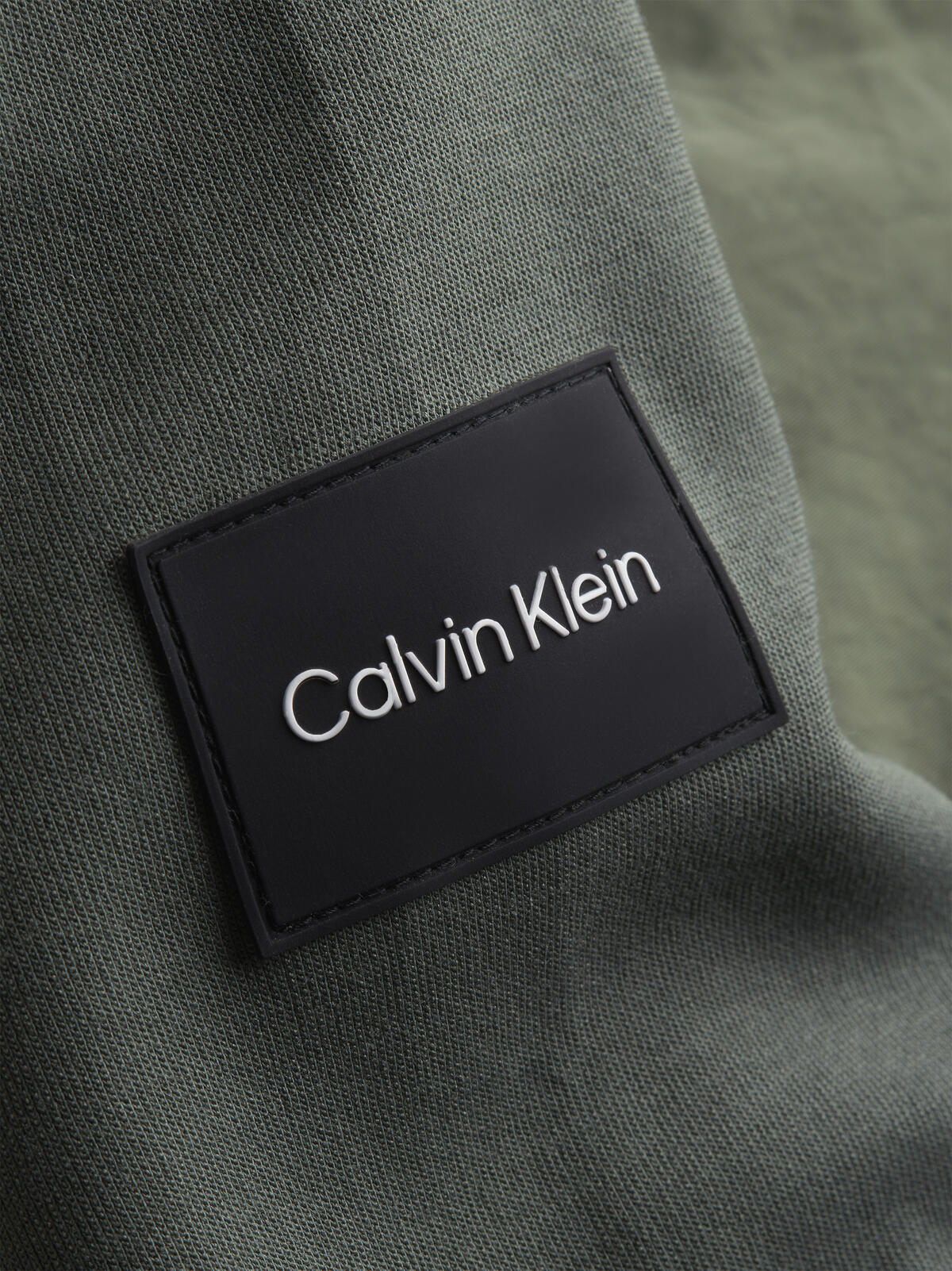 Calvin Klein MIX MEDIA NYLON INTE Erkek Yeşil Hoodie