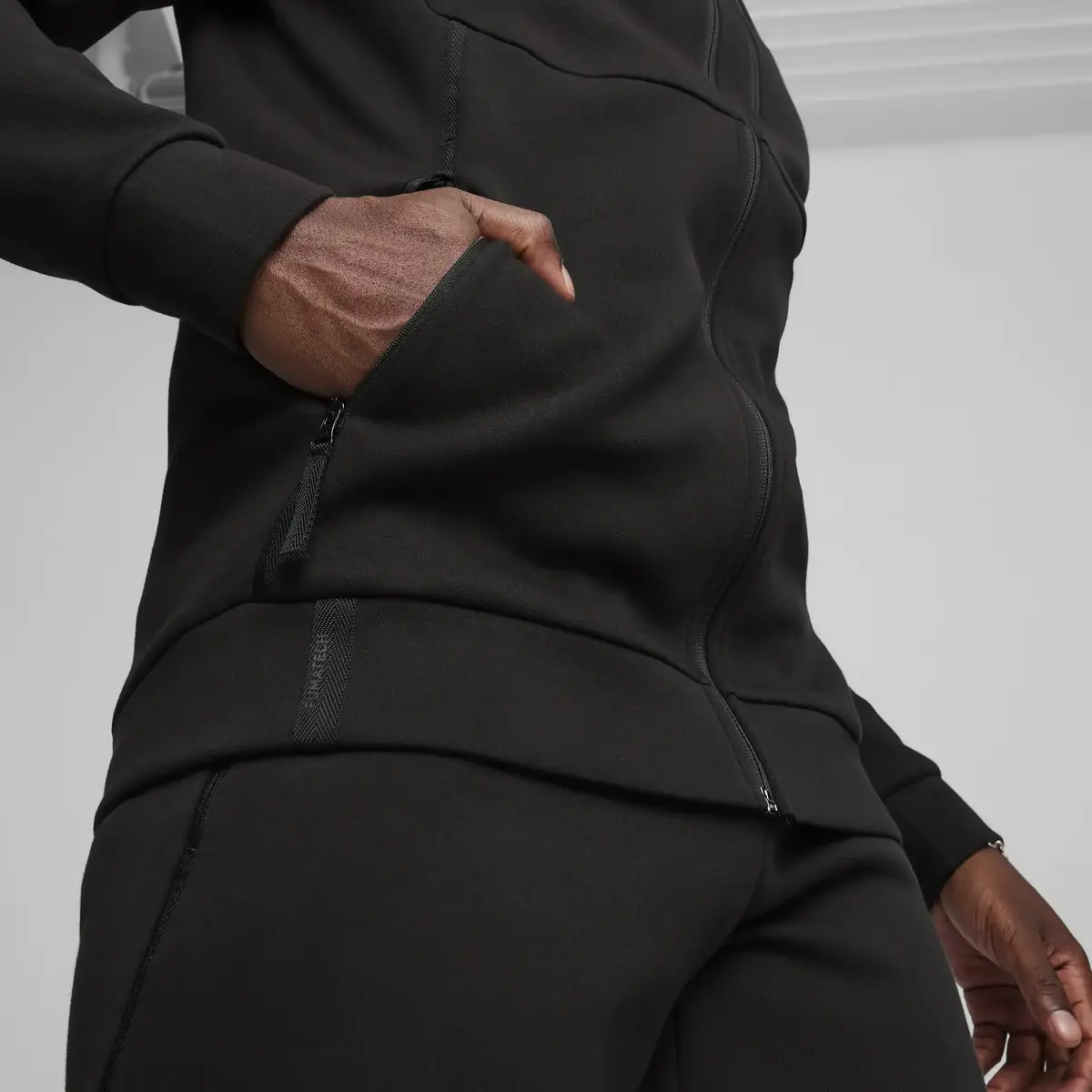 PUMATECH FZ Hoodie DK Siyah Erkek Fermuarlı Ceket