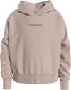 Calvin Klein CKJ LOGO BOXY HOODIE Kadın Kahverengi Hoodie