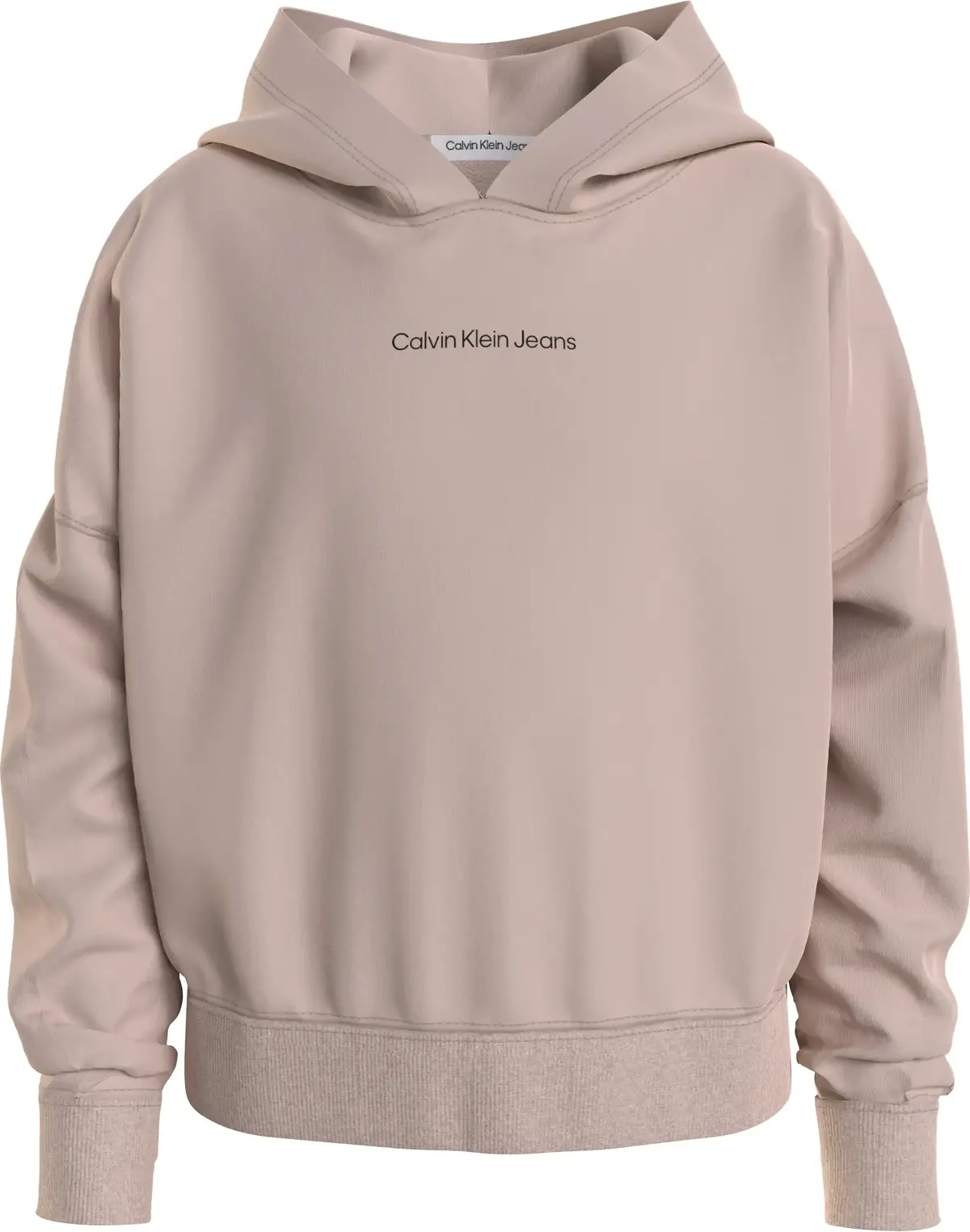 Calvin Klein CKJ LOGO BOXY HOODIE Kadın Kahverengi Hoodie